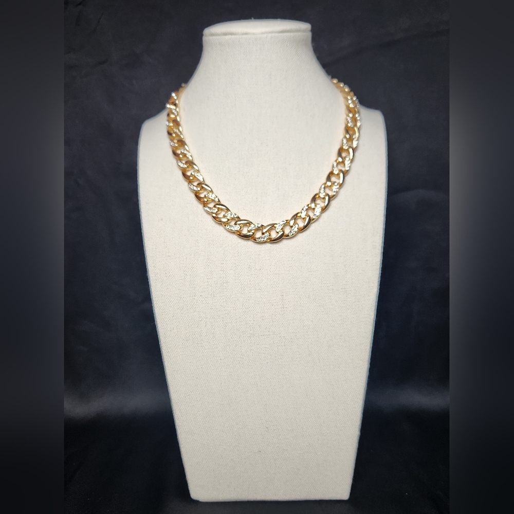 Ettika gold chain necklace with crystals